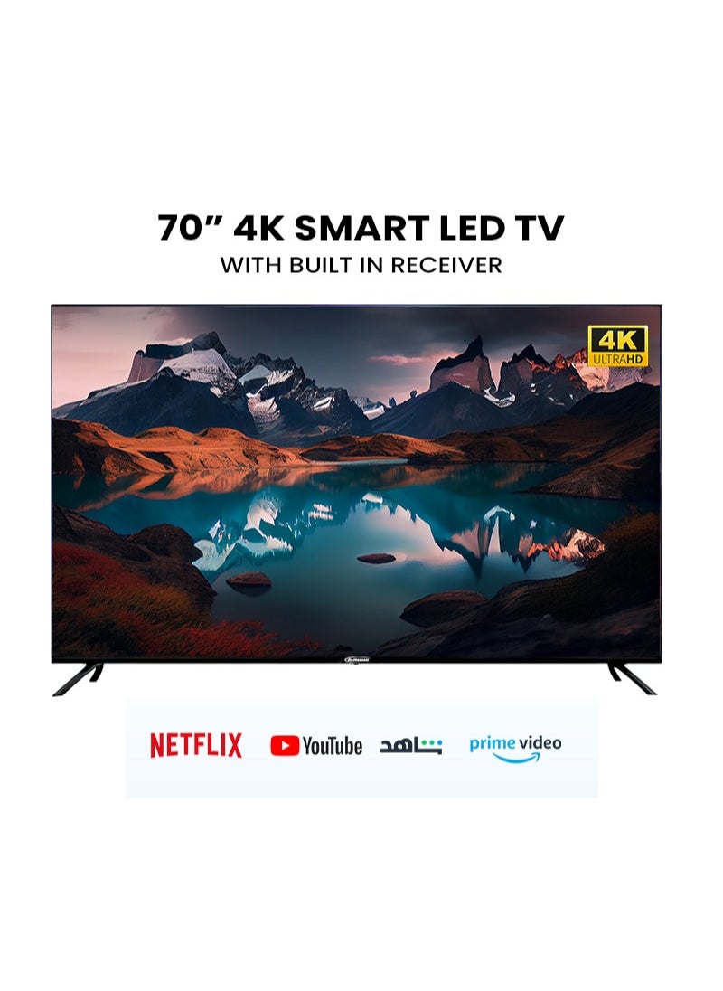 GENERAL CLASS General Class SMART TV 70 Inches Frameless Screen, Android 13, 8GB + 1.5GB RAM, LED Ultra HD 4K, 2 USB Ports, 3 HDMI Ports, 2 Speakers with 8 Watts Each, Model 70US8000  - Image 4