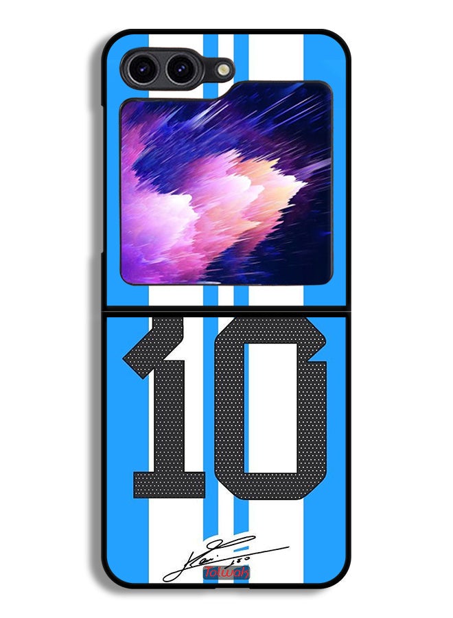 Tolwak Samsung Galaxy Z Flip6 Protective Case Cover Messi 10 - Image 1