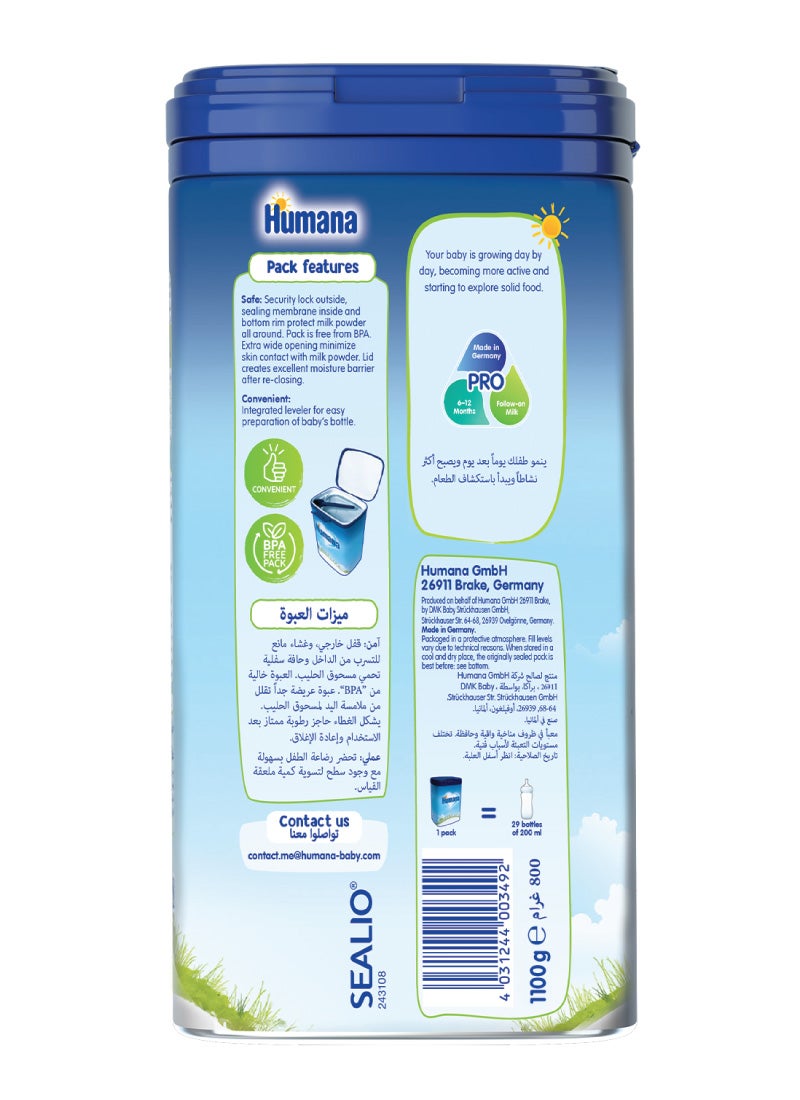 Humana 2 Probalance Gmo-Free Follow-On Formula 1.1kg - Image 3