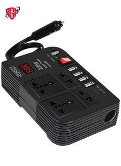 بي واي جي دي 300W Car Power Heldter DC 12V/24V إلى 220V AC مع 4 منافذ USB شحن سريع مع مآخذين عالميين مع عاكس شاشة LED متعدد الوظائف  - Image 1
