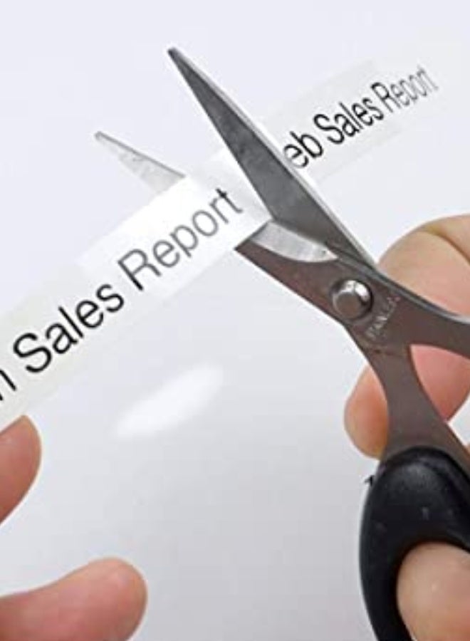 brother Label Tape Cartridge 18mm – Black on White – Compatible with Brother TZ & TZe Series - Image 1