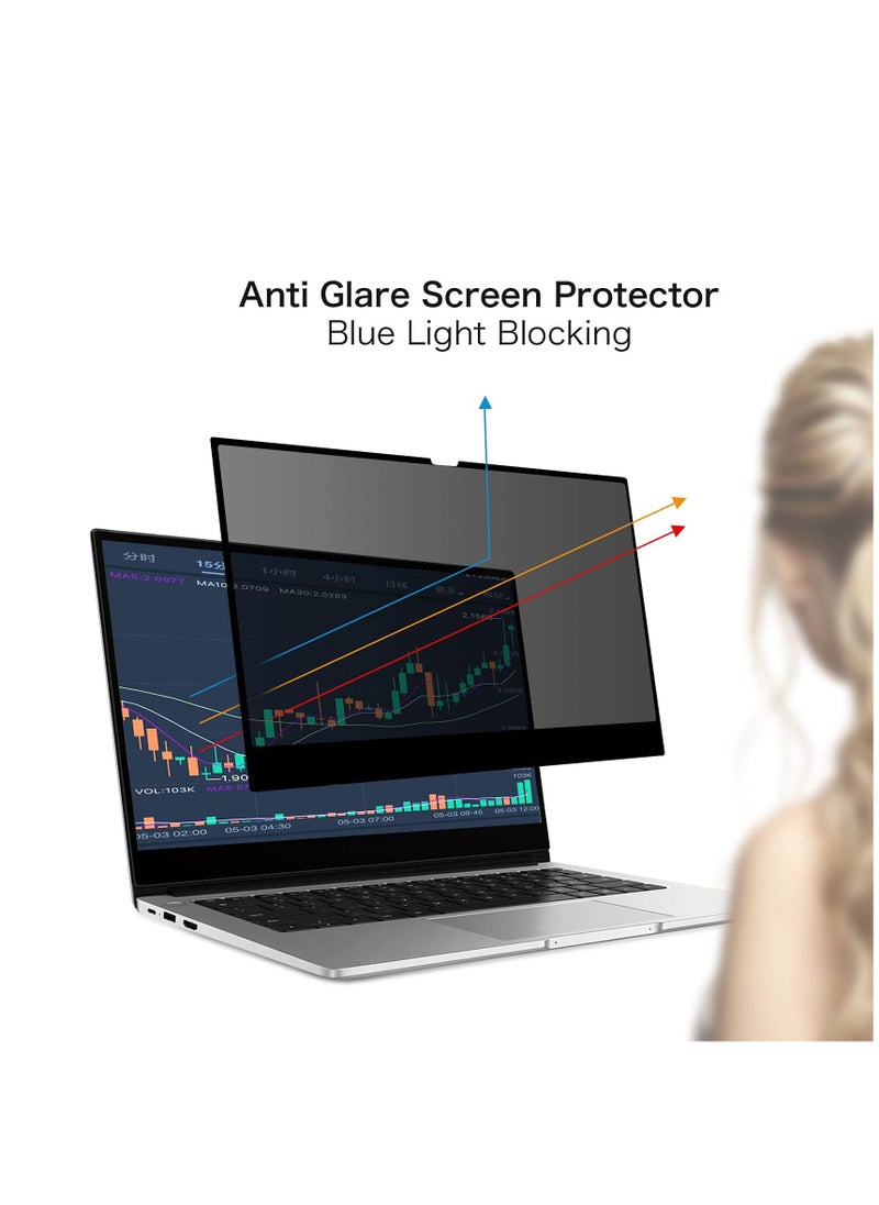 Excefore - 14 inch Laptop Privacy Screen Filter, Anti Glare Scratch Proof Screen Protector Privacy Filter for 14 inch Diagonal 16:9 Aspect Ratio Widescreen Laptop - Image 1