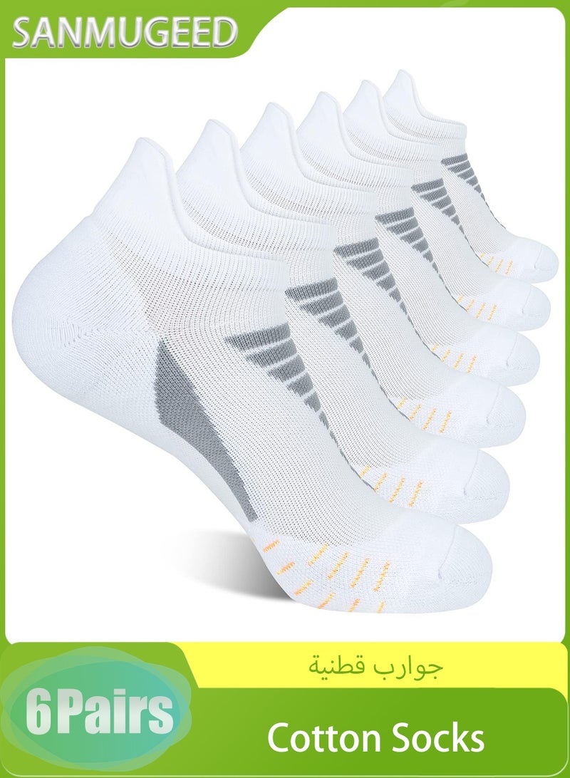 سانموجيد 6 أزواج من الجوارب الرجالية غير الظاهرة، جوارب رياضية قابلة للتنفس وجوارب كاحل كاجوال، جوارب رياضية منخفضة القطع للرجال - Image 1