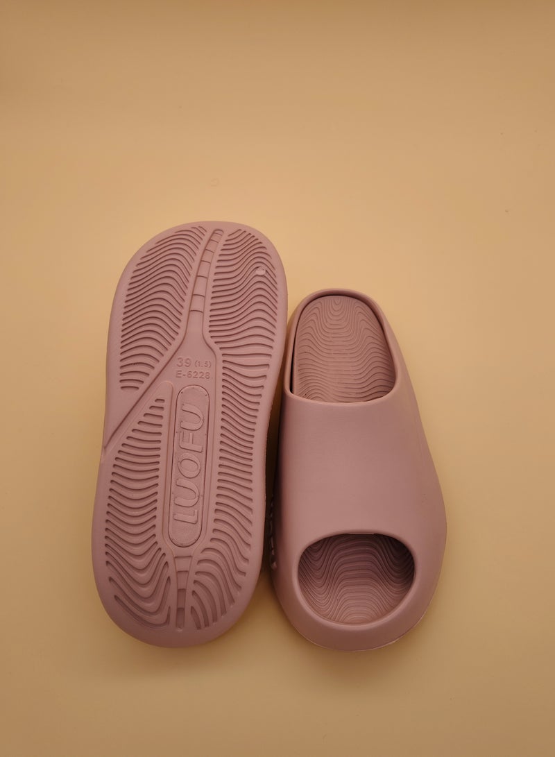 Luofu Lightweight Non-Slip Bathroom Slippers for Men & Women - Comfortable Indoor & Outdoor Summer Shoes - Couples Casual Solid Color Footwear