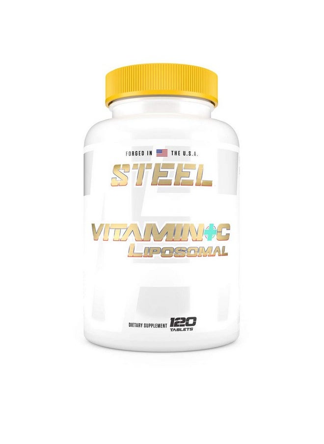 Steel Supplements - Vitamin C Liposomal ; Immunity Antioxidant Cardiovascular Health ; 1000Mg Vitamin C Cyclosome Technology ; 120 Tablets - Image 1