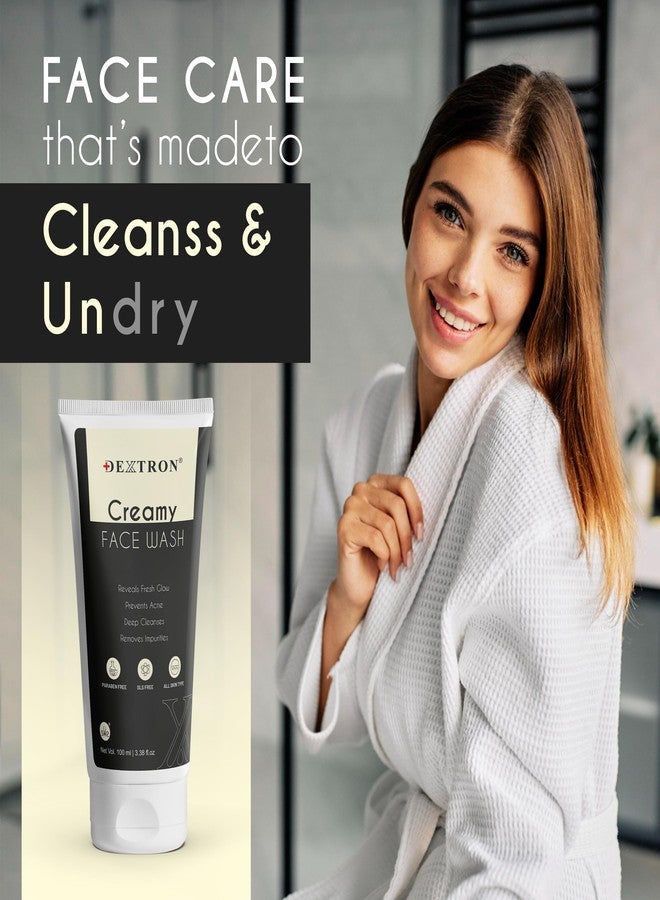 Dextron Creamy Face Wash Real Fresh Glow, Acne Prevention, Deep Cleansing & Impurity Removal 100ml - Image 5