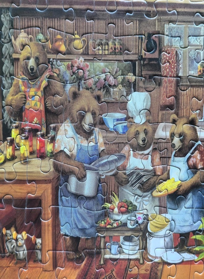 Mulic 500 Piece Puzzles for Adults - Jigsaw Puzzles - Bear Cabin - Designed by Bigelow Illustrations - Image 3