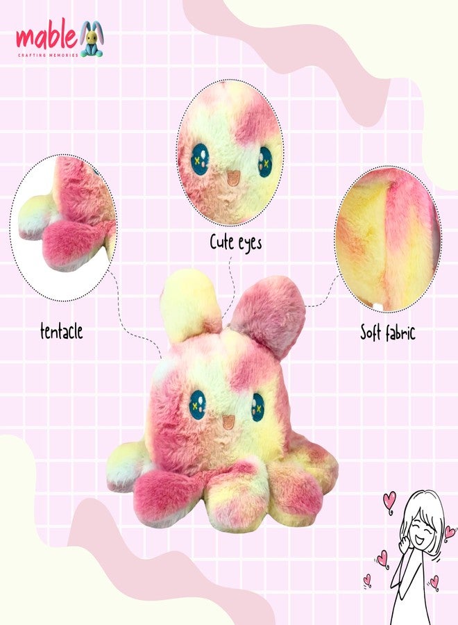MABLE Rainbow Plush Mimi Octopus Toy - 30cm Soft & Cuddly Stuffed Octopus Plushie for Kids & Babies | Cute Kawaii Ocean Animal Gift for Girls & Boys | Ideal for Birthday & Nursery Décor - Image 4