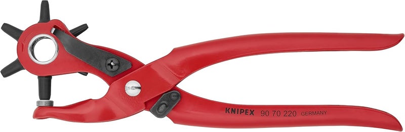 KNIPEX 90 70 220 Revolving Punch Pliers for Leather, Textiles, and Plastic - Image 1