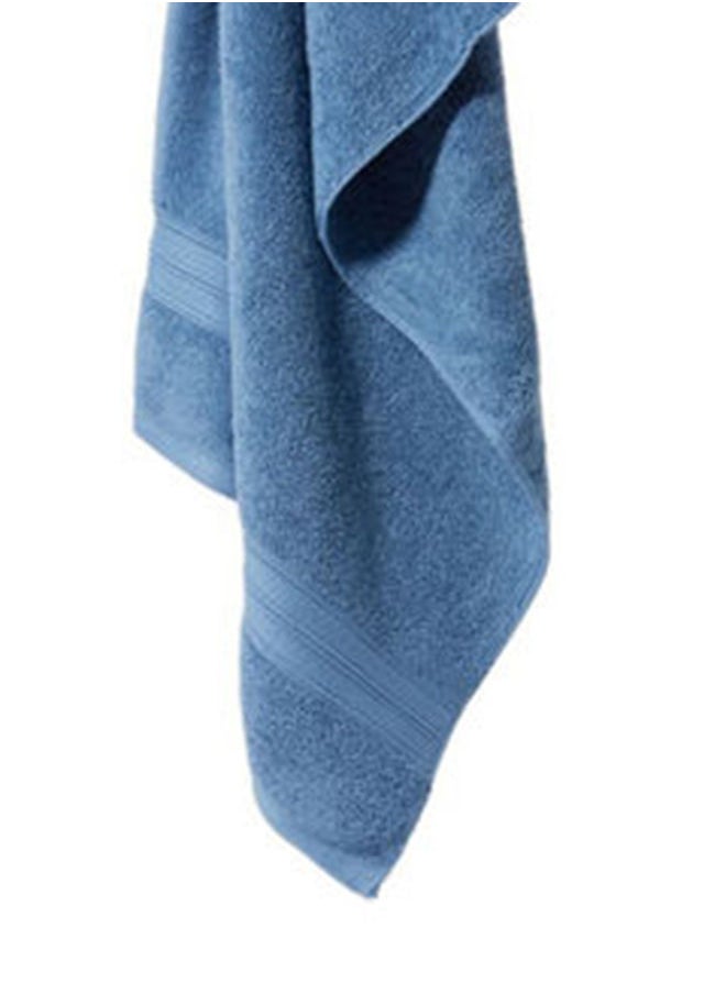 White Rose Shadow Bath Sheet 550 GSM 100% Cotton Terry 80x160 cm -Luxury Feel Super Absorbent Quick Dry Blue  - Image 2