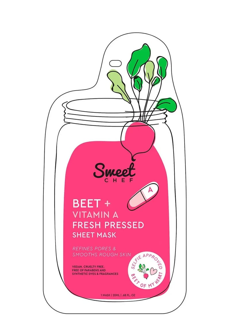 sweet chef - SWEET CHEF Beet + Vitamin A Fresh Pressed Sheet Mask, 1 Mask - Image 1