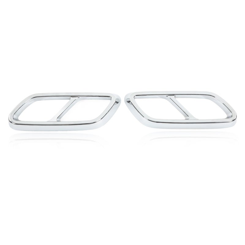 غطاء كاتم صوت العادم المزخرف مطلي بالفضة من بلاستيك ABS - ملاءمة مثالية لمرسيدس-بنز الفئة-C W206 من 2021 وما فوق - زخرفة مقاومة للخدش لأنبوب العادم لتزيين السيارة الخارجي - Image 1