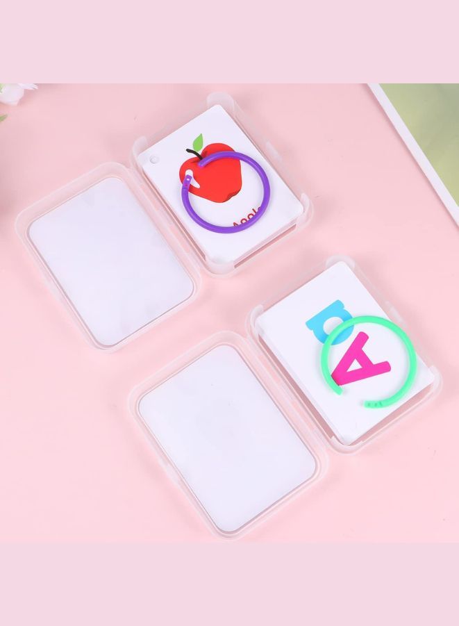 2 Sets Educational Flash Cards Pocket Card Preschool Teaching Cards for kids, Alphabet and Fruits Set - Image 2