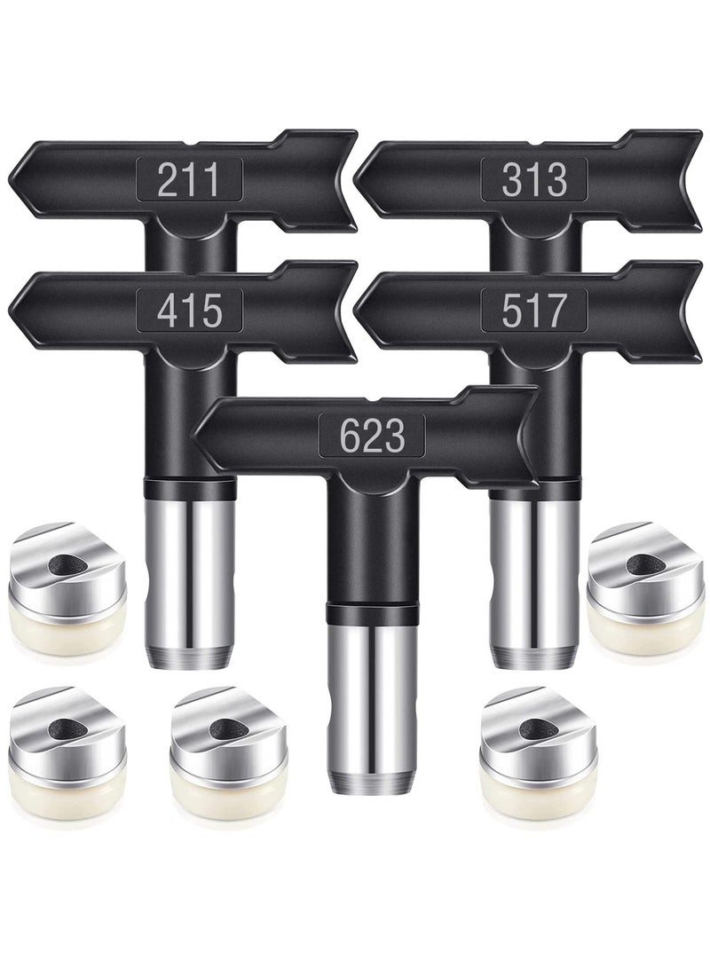 5 Pcs Spray Tips Airless Paint Sprayer Reversible Tip Nozzles, for Spraying Machine Accessories, for Homes Buildings Garden Decks Fences  - Image 1