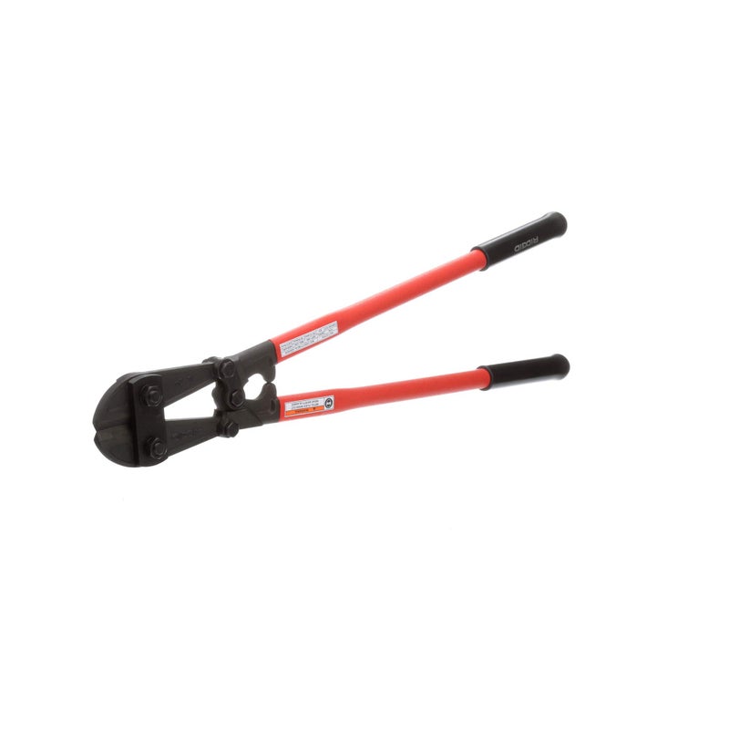 RIDGID 14223 Model S24 Bolt Cutter 24 HeavyDuty Bolt Cutter with Hardened Steel Alloy Jaws 716 Soft 38 Medium and 516 Hard Capacities RedBlack