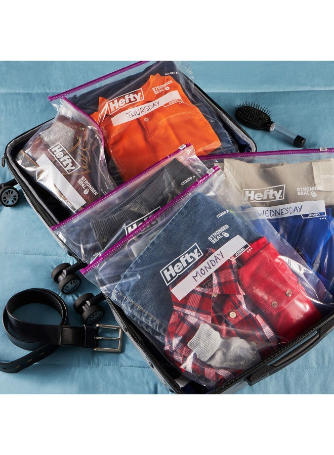 Hefty Slider Jumbo Storage Bags, 2.5 Gallon Size, 15 Count (Pack of 3), 45 Total - Image 4