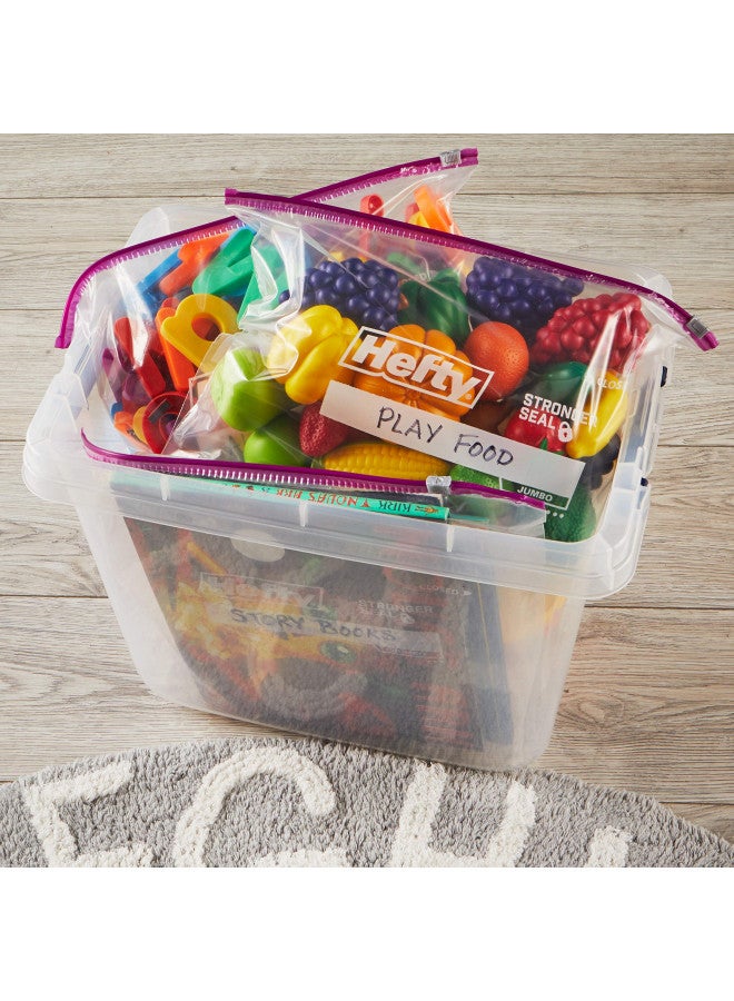 Hefty Slider Jumbo Storage Bags, 2.5 Gallon Size, 15 Count (Pack of 3), 45 Total - Image 5