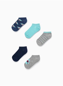 زيبي Zippy Pack Of 5 Pairs Of Socks For Boys 'Sharks'  - Image 5