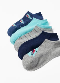 زيبي Zippy Pack Of 5 Pairs Of Socks For Boys 'Sharks'  - Image 2