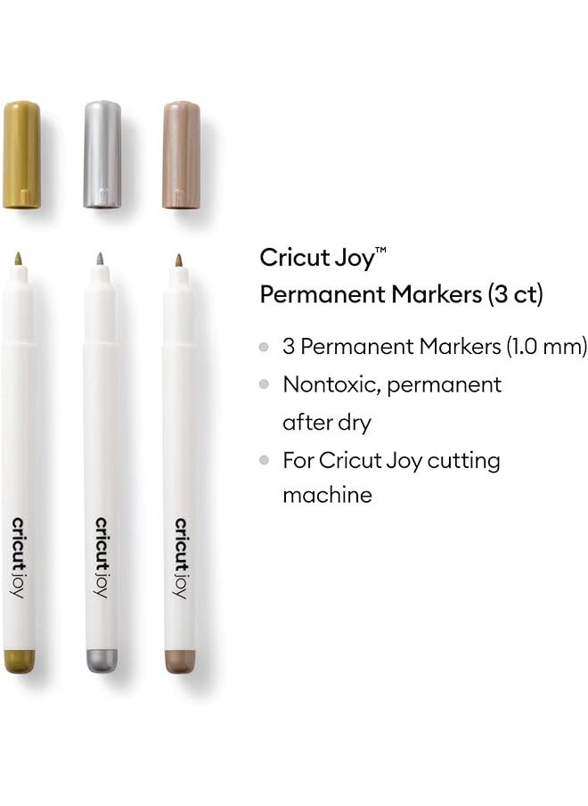 Cricut - Joy Perm Markers 1.0 Gold Silver Copper - Image 1