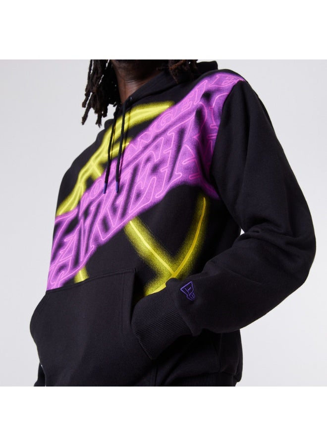 NEW ERA هودي NBA ENLRGD NEON PO LOSLAK BLKTRP - Image 3