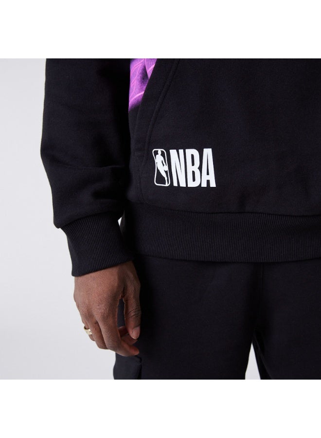 NEW ERA هودي NBA ENLRGD NEON PO LOSLAK BLKTRP - Image 4