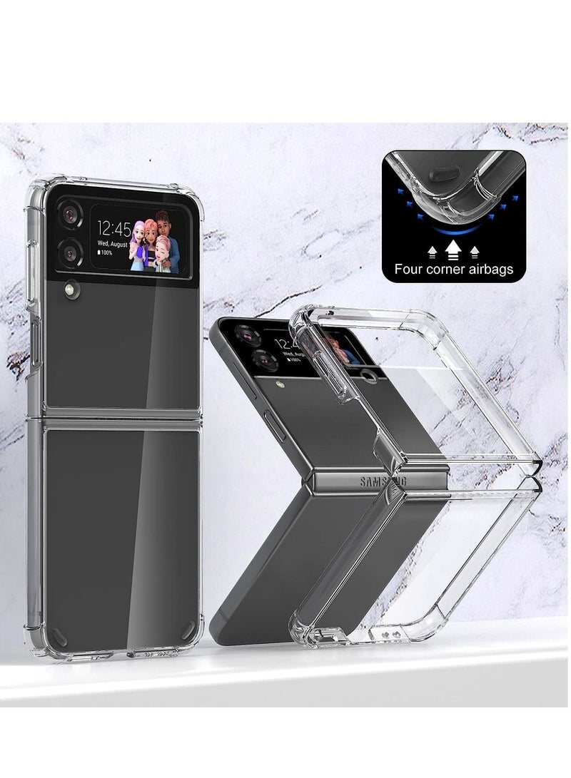 ELTRAZONE Case for Samsung Galaxy Z Flip 4 Clear Case, Hard PC Back & Soft TPU Bumper Transparent Protective Cover Shockproof Scratch Resistant Case for Samsung Galaxy Z Flip 4 5G - Image 4