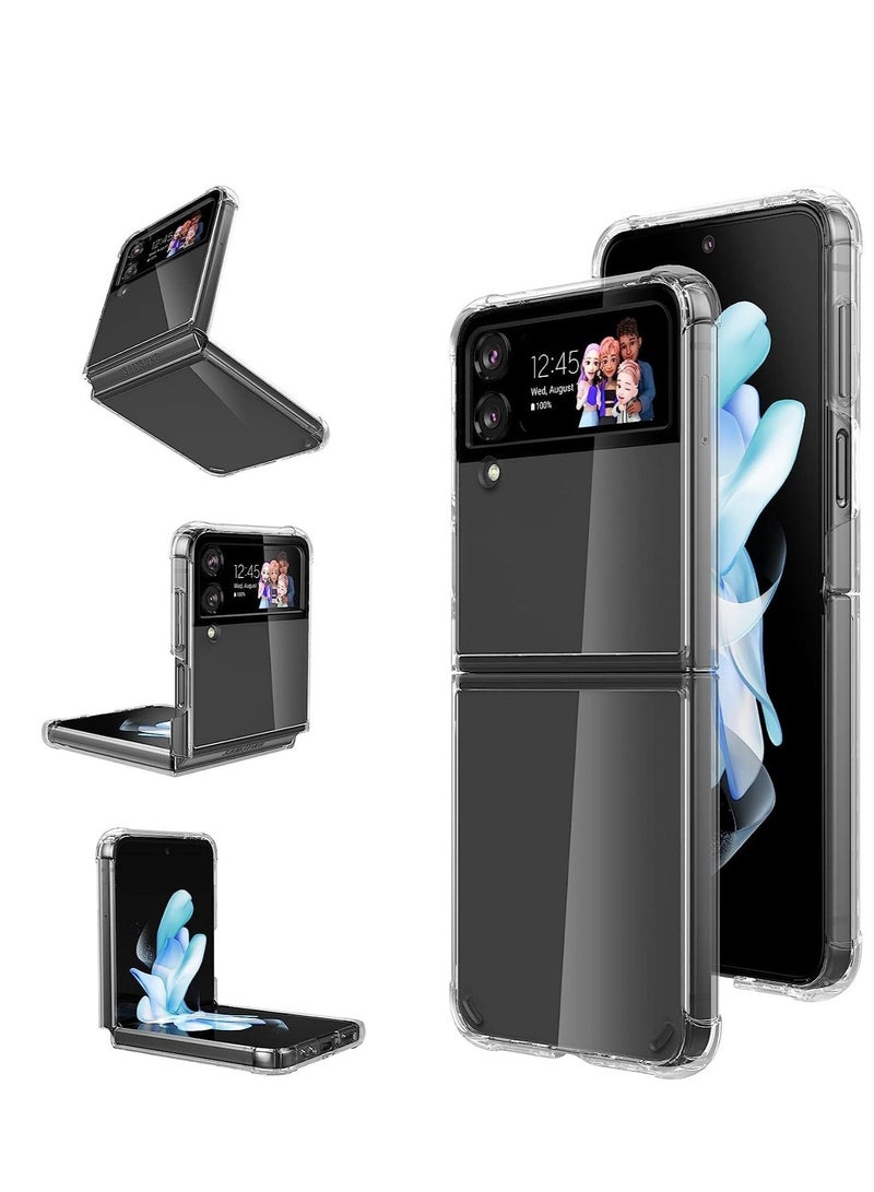 ELTRAZONE Case for Samsung Galaxy Z Flip 4 Clear Case, Hard PC Back & Soft TPU Bumper Transparent Protective Cover Shockproof Scratch Resistant Case for Samsung Galaxy Z Flip 4 5G - Image 5