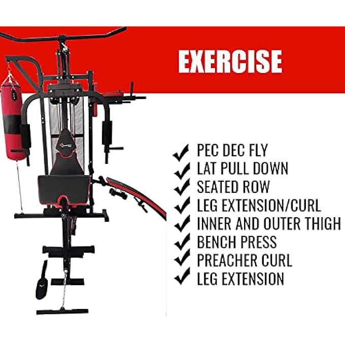 PowerMax Gh-450P Multi Function Home Gym/Multi Gym With Punching Bag - Image 4