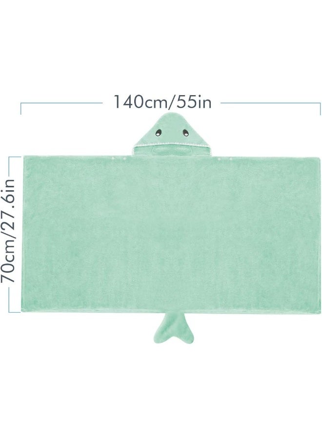 ROMASA Kids Bath Towels, Premium Hooded Towel for Toddlers Highly Absorbent Coral Fleece Bathrobe for Boys Girls - Image 2