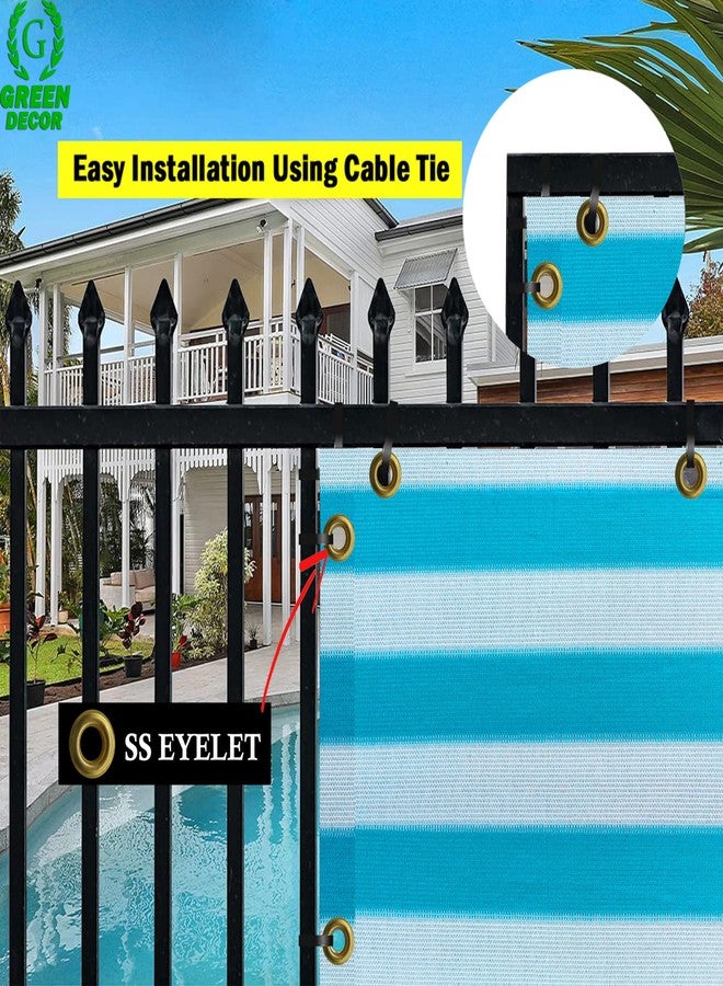 GREEN DECOR HDPE Fabric Self Fold Baby Kids Safety Net Protector for Balcony & Staircase Railing Guard,Balcony Net Baby Safety Products for Indoor&Outdoor(Blue & White Color, 0.80X9 MTR) - Image 5