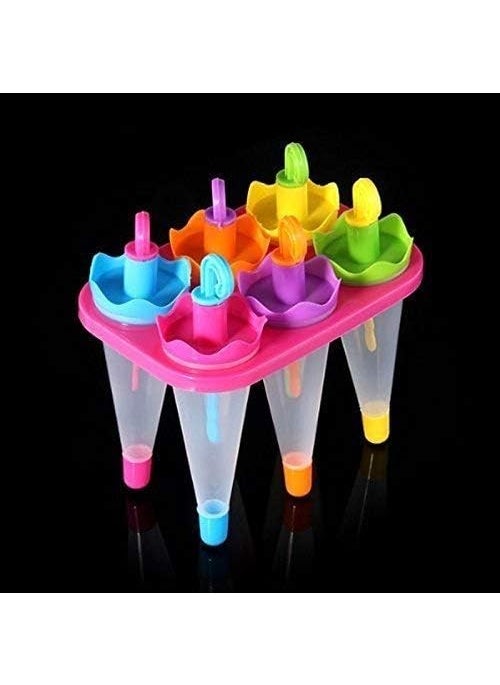 ASTIKAYA - AS56TIKAYA Summer Special Ice Candy Maker Tray Plastic Reusable Popsicle Ice Pop Makers Ice Pop Mould Kulfi Maker Kids Plastic Frozen Ice Cream Mould ColorMultiSet of 6 pcs ICE Candy3 - Image 1
