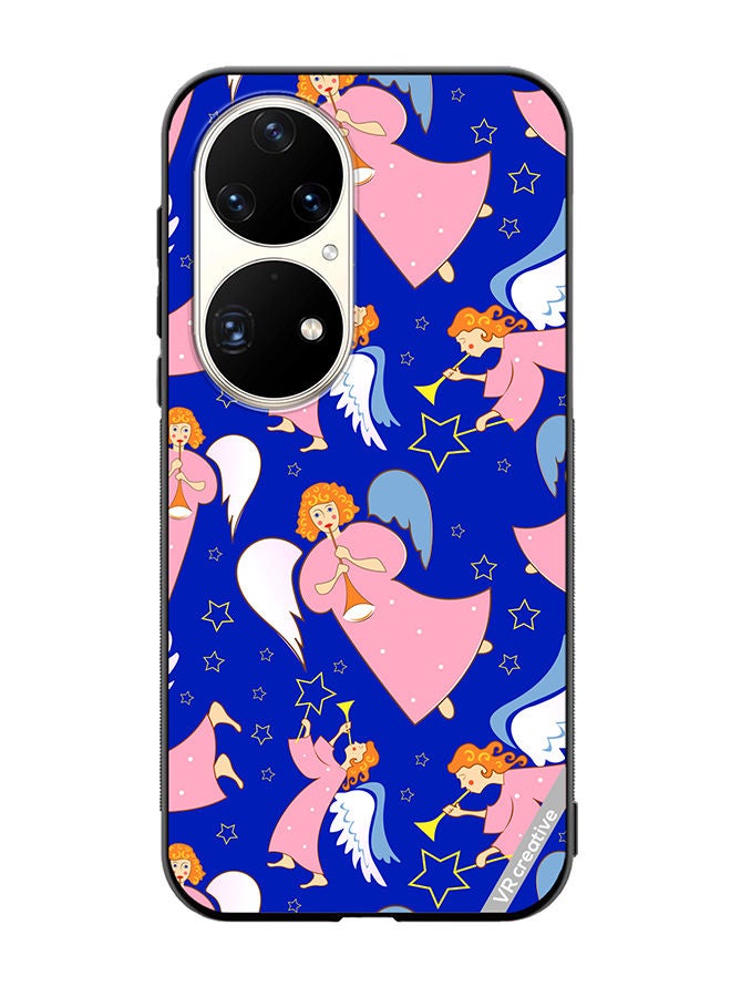 VR CREATIVE Protective Case Cover For Huawei P50 Pro Christmas Angels With Flutes Design Multicolour - Image 1