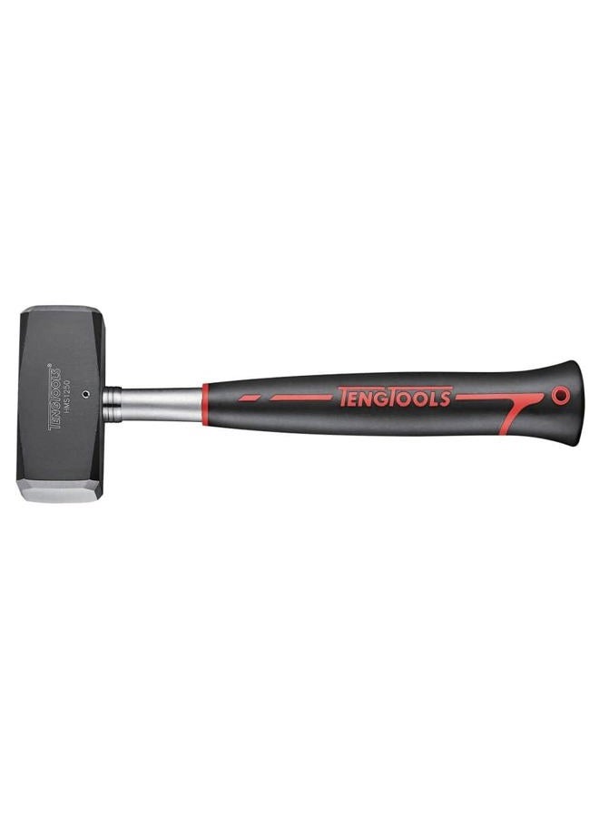 3.5 Pound Mallet/Club/Lump/Sledge Hammer With Shock Reduction Grip - HMS1250, Silver