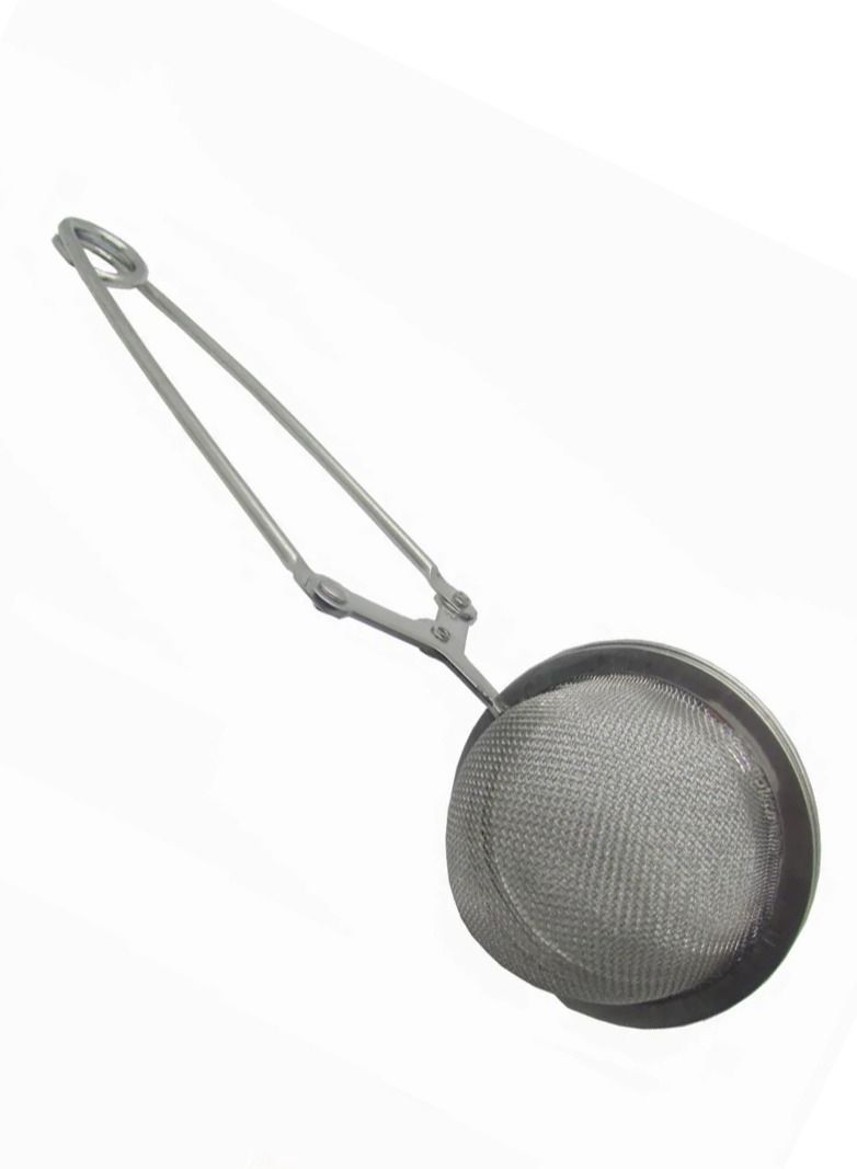 تيلاند مصفاة شبكية رفيعة متينة مصفاة ملقط من الفولاذ المقاوم للصدأ لتخمير أوراق الشاي السائبة والتوابل والتوابل 5.5 سم - Image 1