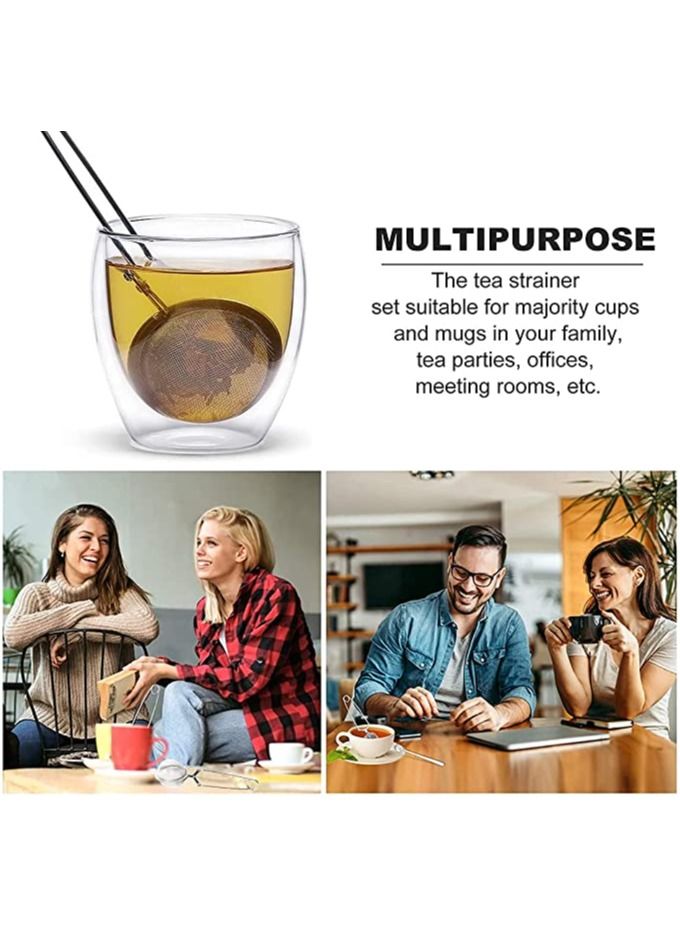 تيلاند مصفاة شبكية رفيعة متينة مصفاة ملقط من الفولاذ المقاوم للصدأ لتخمير أوراق الشاي السائبة والتوابل والتوابل 5.5 سم - Image 4