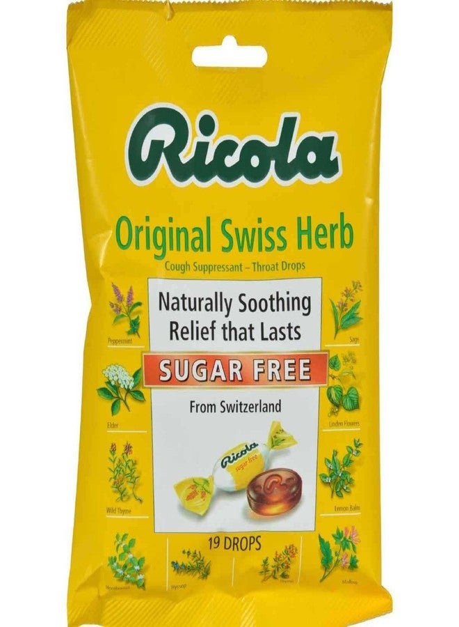 Ricola Sugar-Free Original Swiss Herb Cough Drops, 19 Count (Pack of 12)
