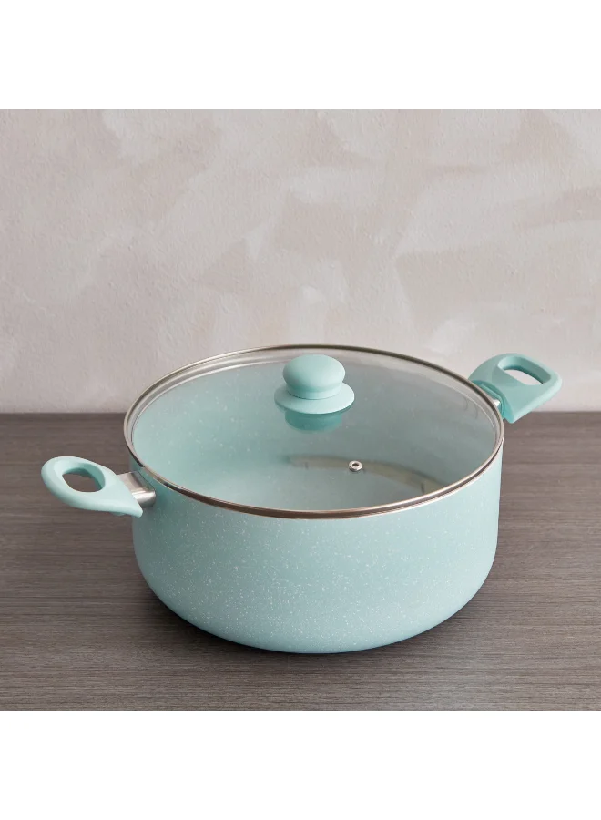 Home Box Feast Marble Coating Casserole with Lid - 28 cm
