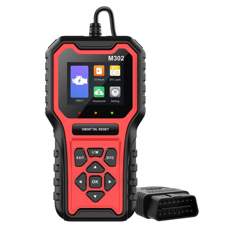 OBDII Scanner Diagnostic Tool Car Code Reader with Oil Reset Fault Freeze Frame, I/M Ready Status, Mode 6, Mode 8, Automobile Engine Diagnosis, Car Fault Code Clearing, Fault Code Query for All OBDII - Image 1
