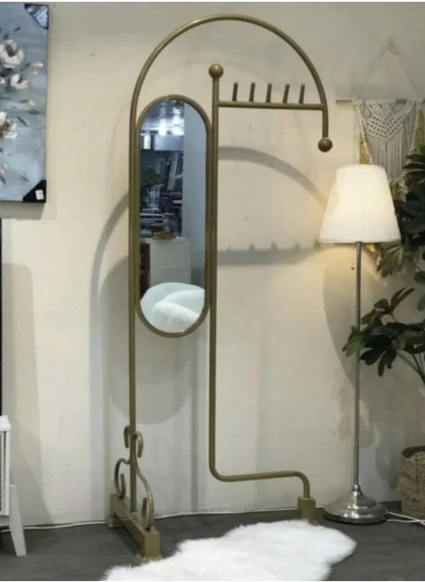 Gold abaya and clothes hanger with mirror