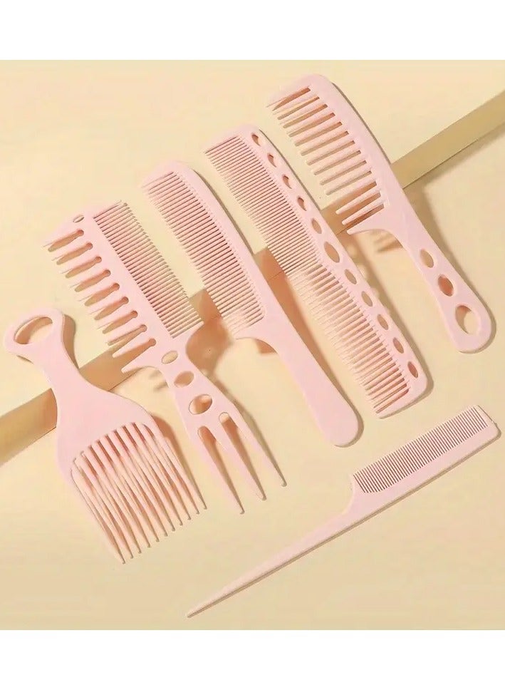 Rozino 6pcs Wide Tooth Hair Comb Set Oil Head Double Sided Hair Styling Comb Hairdressing Comb Anti Static Hair Comb Travel Essentials - Image 1