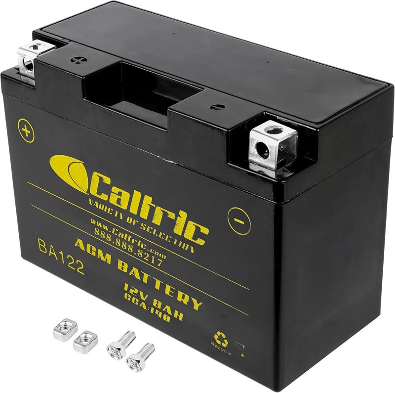 Caltric بطارية AGM متوافقة مع ياماها رابتور 700 YFM700R 2006-2016 - 12 فولت 8 أمبير، 140 CCA، بطارية مغلقة خالية من الصيانة عالية الأداء متوافقة مع ATV، UTV، 2x4، 4x4 - Image 5