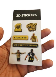 Generic 7 Pieces of 3D Stickers of Ittihad Club Footbal Team Supporters for Mobile Phone or Other Smooth Surfaces  - Image 1