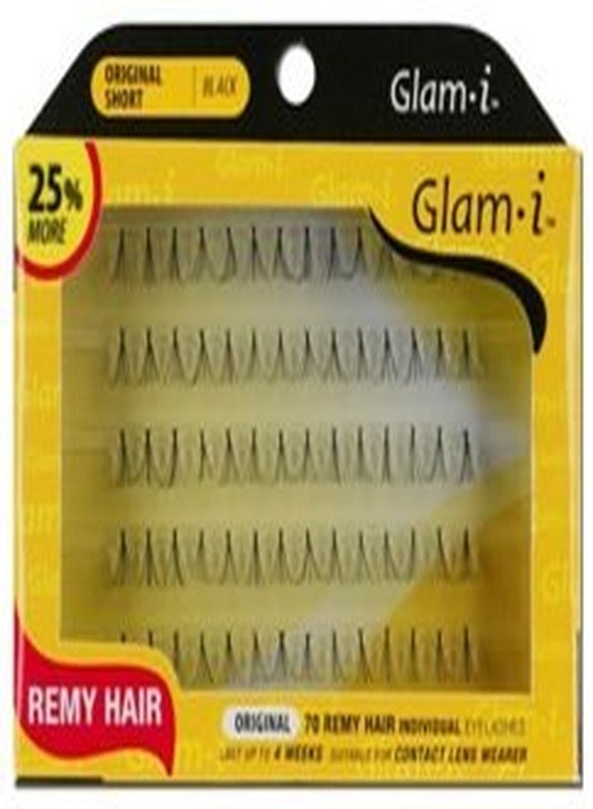 Glam-I Short Flares Human Hair Eyelashes, Black, 0.6 Ounce