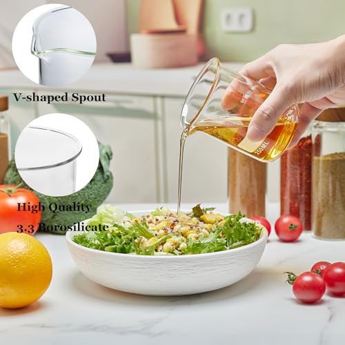 Ackers BORO3.3 High Borosilicate Glass Measuring Cup SetVShaped SpoutIncludes 60ml2OZ 120ml4OZ 250ml8OZ 500ml16OZ and 1000ml 32OZ for Kitchen or Restaurant Easy to Read - Image 3