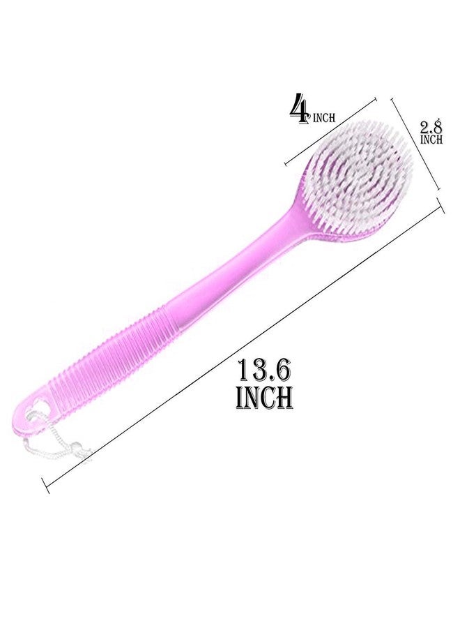 Fully Soft Bristle Back Body Brush for Men and Women (Pink) - Image 3