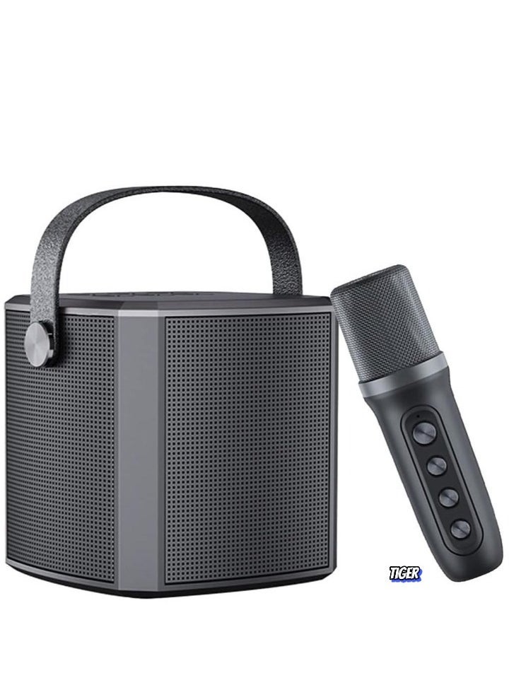 JAJEEK جهاز كاريوكي مع ميكروفونات لاسلكية UHF للكبار والأطفال | نظام مكبر صوت بلوتوث محمول | دعم قطع الصوت | قابل لإعادة الشحن، صوت عالٍ وتأثيرات ضوئية LED | مثالي للحفلات المنزلية، الزفاف، الاجتماعات والفعاليات - Image 1