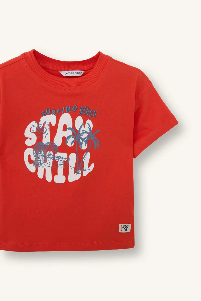 ديفاكتو Baby Boy Oversize Fit Short Sleeve T-Shirt