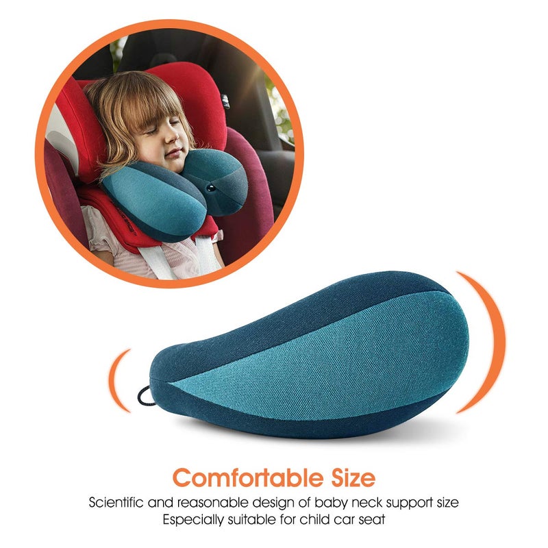 INFANZIA Chin Supporting Travel Neck Pillow, Comfortably Supports and Helps Support Head and Neck - Gifts for Toddler/Child/Kids, Blue - Image 3