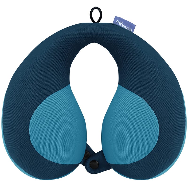 INFANZIA Chin Supporting Travel Neck Pillow, Comfortably Supports and Helps Support Head and Neck - Gifts for Toddler/Child/Kids, Blue - Image 1